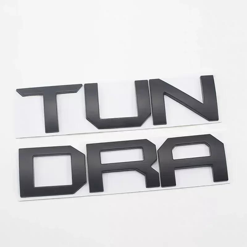 3D glossy black silver letters For Toyota TUNDRA Trunk Emblem Badge Stickers car accessories modified car sticker