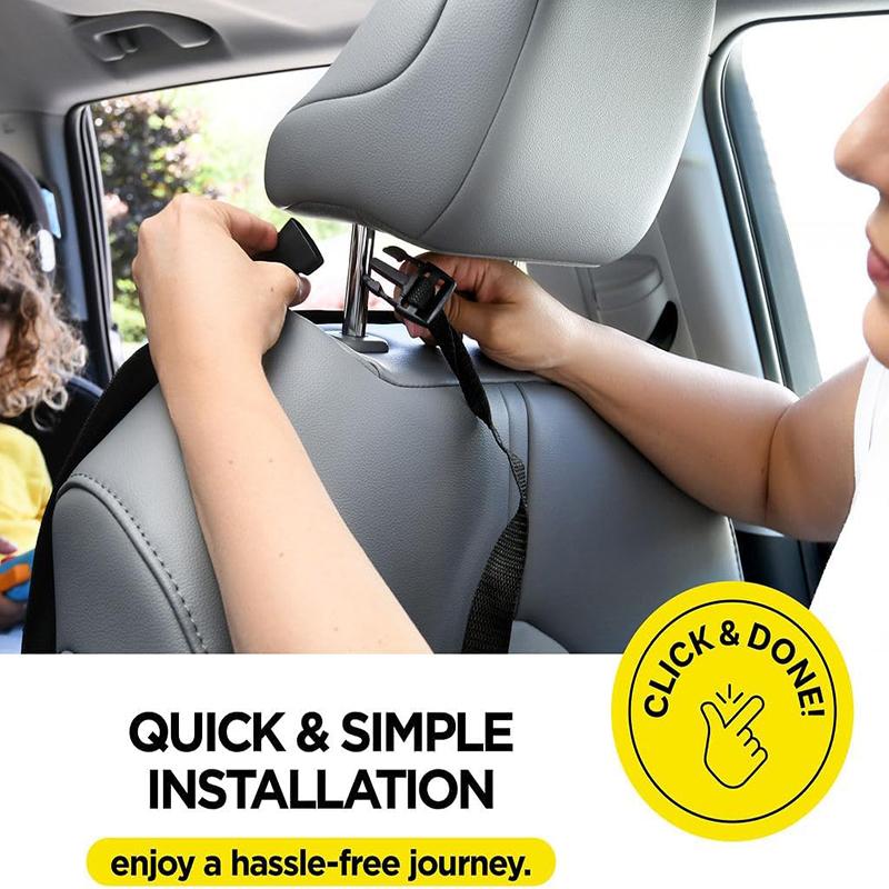 2PCS 600D Oxford Waterproof Kick Mats Backseat Protector From Dirt Mud Scratches Car Back Seat Cover for Kids With Storage Organizers