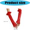 Wedding Gloves Proms White Gloves Feather Long Gloves for Operas Women Lady Proms Costume Accessories