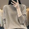 Half High Collar Base Autumn Knitted Sweater for Women Fashion Long Sleeve Loose Winter Pullovers Sweaters Women Casual Solid Ladies Knitwears 25656