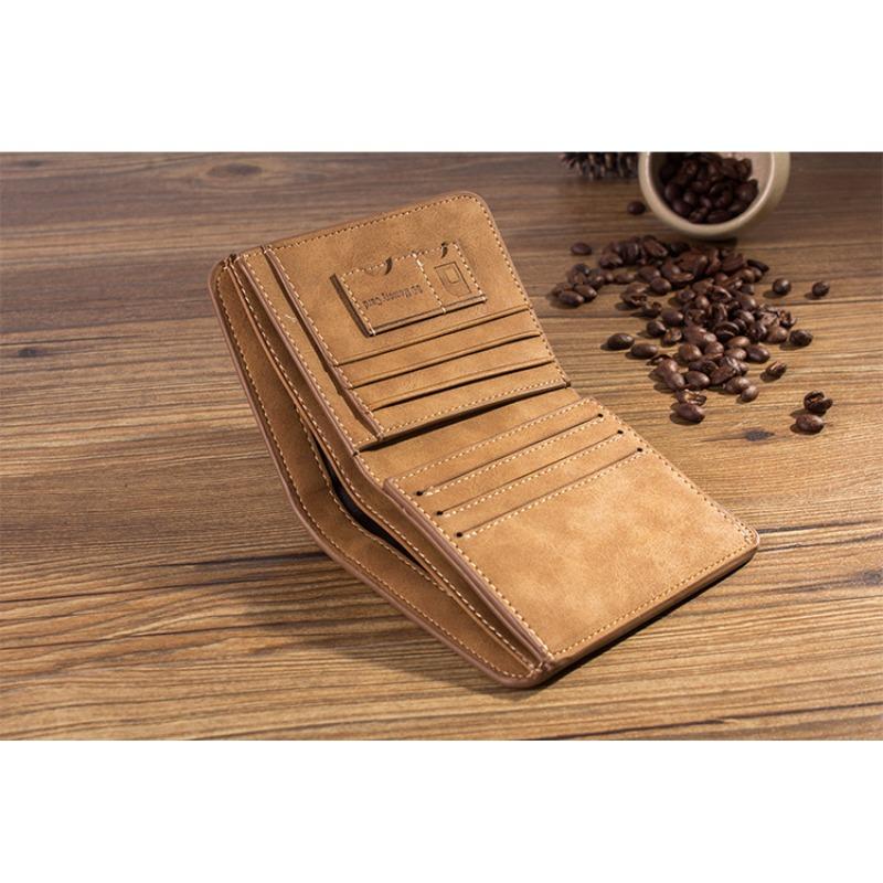 Men's Wallet Short Retro Vertical Wallet