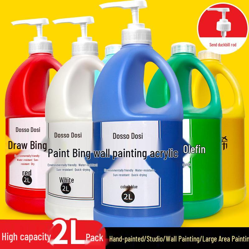 2L Acrylic Paint Bucket for Wall, Textile & Graffiti DIY Projects