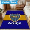 Custom Name Juniors FC Emblem Rug Game Carpet, Floor Mat for Bedroom Living Room Entryway Rug, Home Decor Idea Gift for Christmas birthday