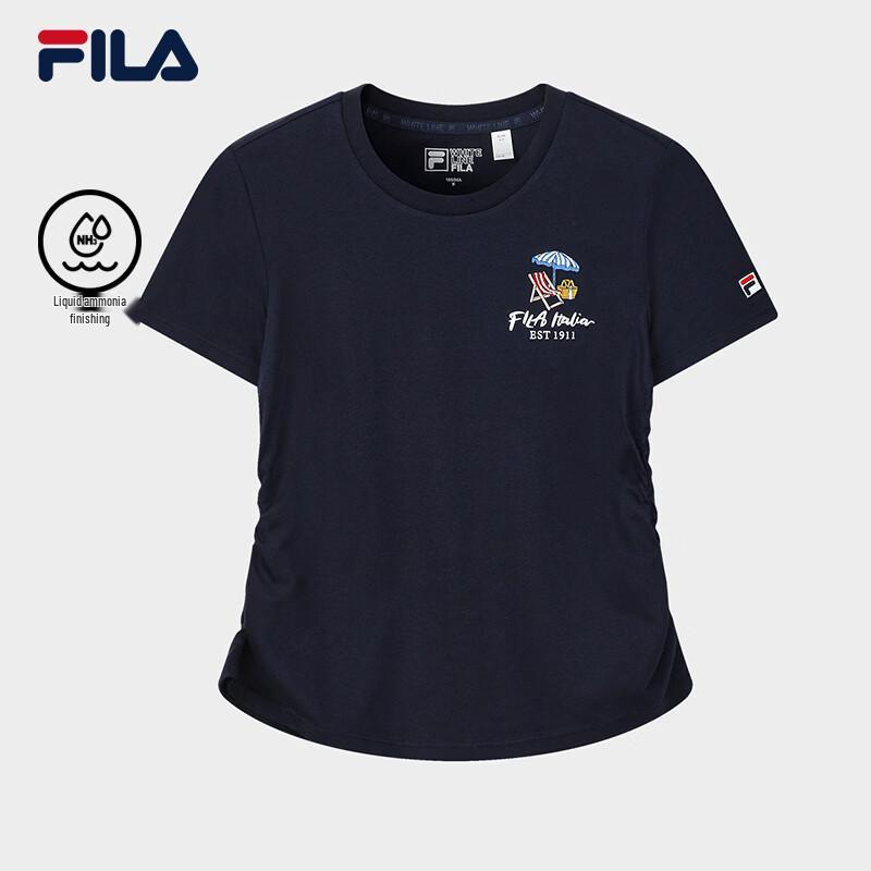 FILA Women's Slim Fit Embroidered Short Sleeve T-shirt