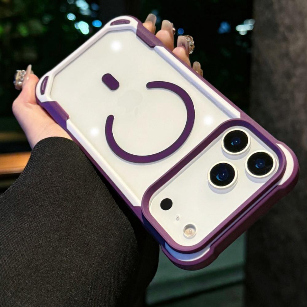 Luxury Contrast-Colors Armor ForMagsafe Case ForiPhone 17 Air 16 15 14 13 12 11 Pro Max Plus Hard Clear Mganetic Acrylic Cover