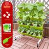 Mobile Multi-layer Plant Stand with Wheels for Balcony - Ideal for Flowers, Vegetables, and Strawberries