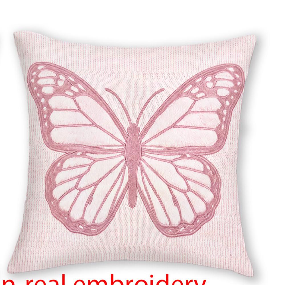 1/4pcs Pink Patterned 2D Flat Printed Pillowcases Sofa Cushion Cover Home Bedroom Room Decoration