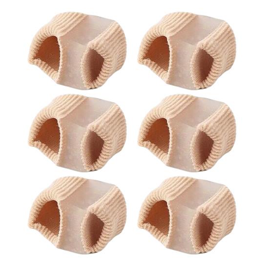 6Pcs Toe Separators for Bunions Nylon Double Loop Toe Correctors Flexible Hallux Valgus Splint for Day Night Wear