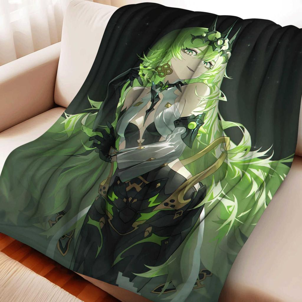 Cartoon Honkai Impact 3rd Mobius Flannel Blanket Cover Warmth Soft Anime Blanket Multifunctional Decor Home Universal Blankets