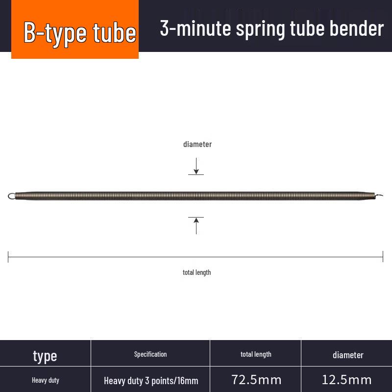 Manual PVC Conduit Bender, 1.5m Extension Bending Spring - Electrician's Wire Threading Tool