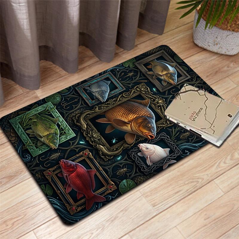 Fish Fantasia Pattern Rug Floor Mat for Living Room or Bedroom Soft and Comfortable Carpet a Gift for Birthday and Holiday.