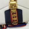[Pre-Owned] Sylvie Gold Buckle Striped Web Satin Bow Chain Mini Shoulder Bag - Good #VLCRXY