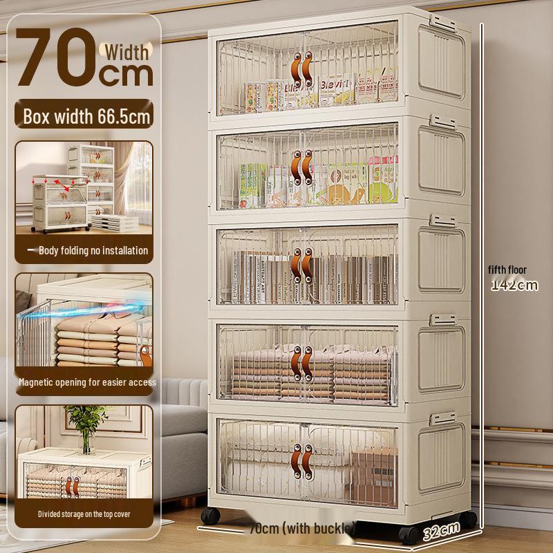 Thickened Foldable Multilayer Plastic Baby Wardrobe and Clothes Storage Cabinet