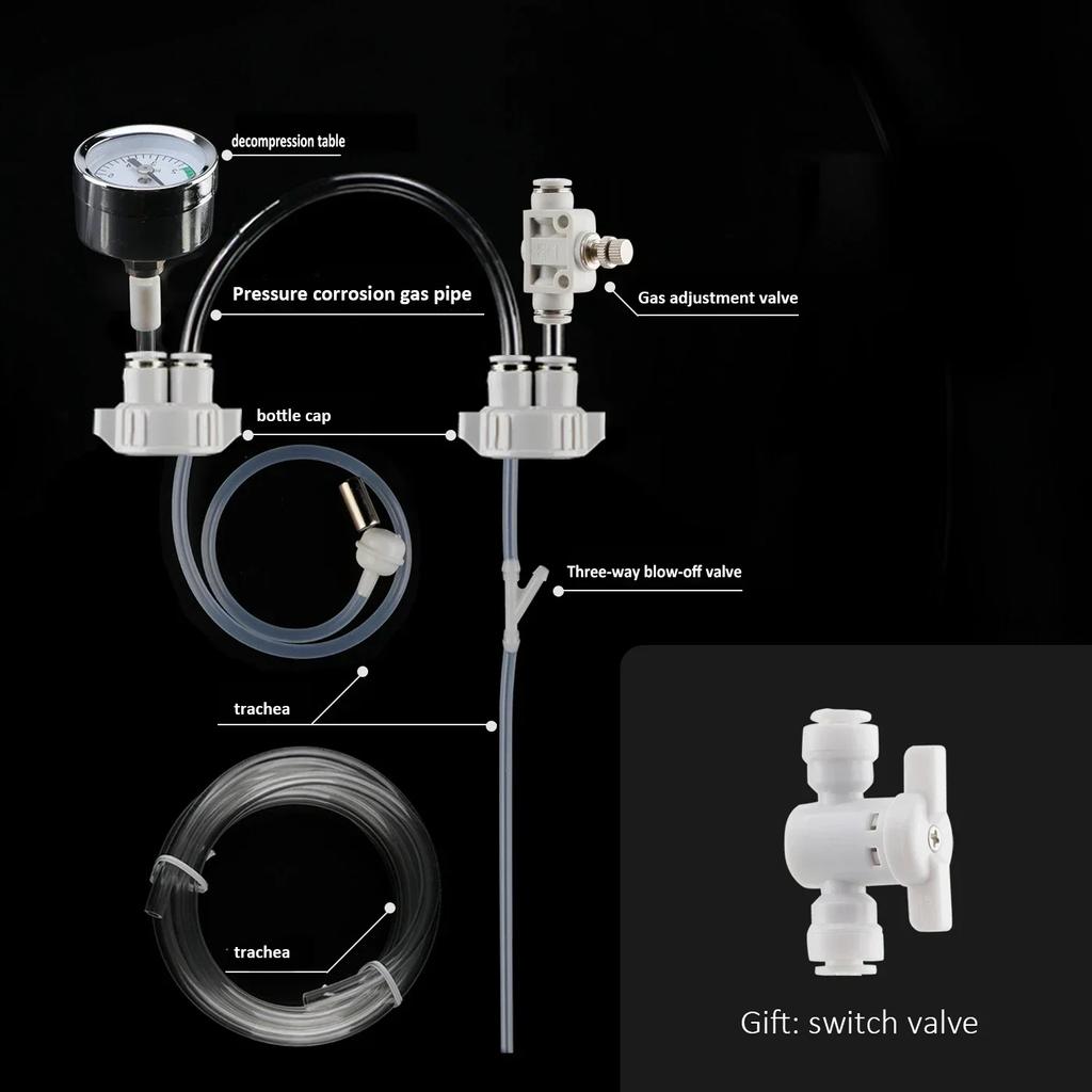 Stainless Steel CO2 Cylinder Generator System Double Aquarium CO2 Generator System Kit Carbon Dioxide Reactor Instrument