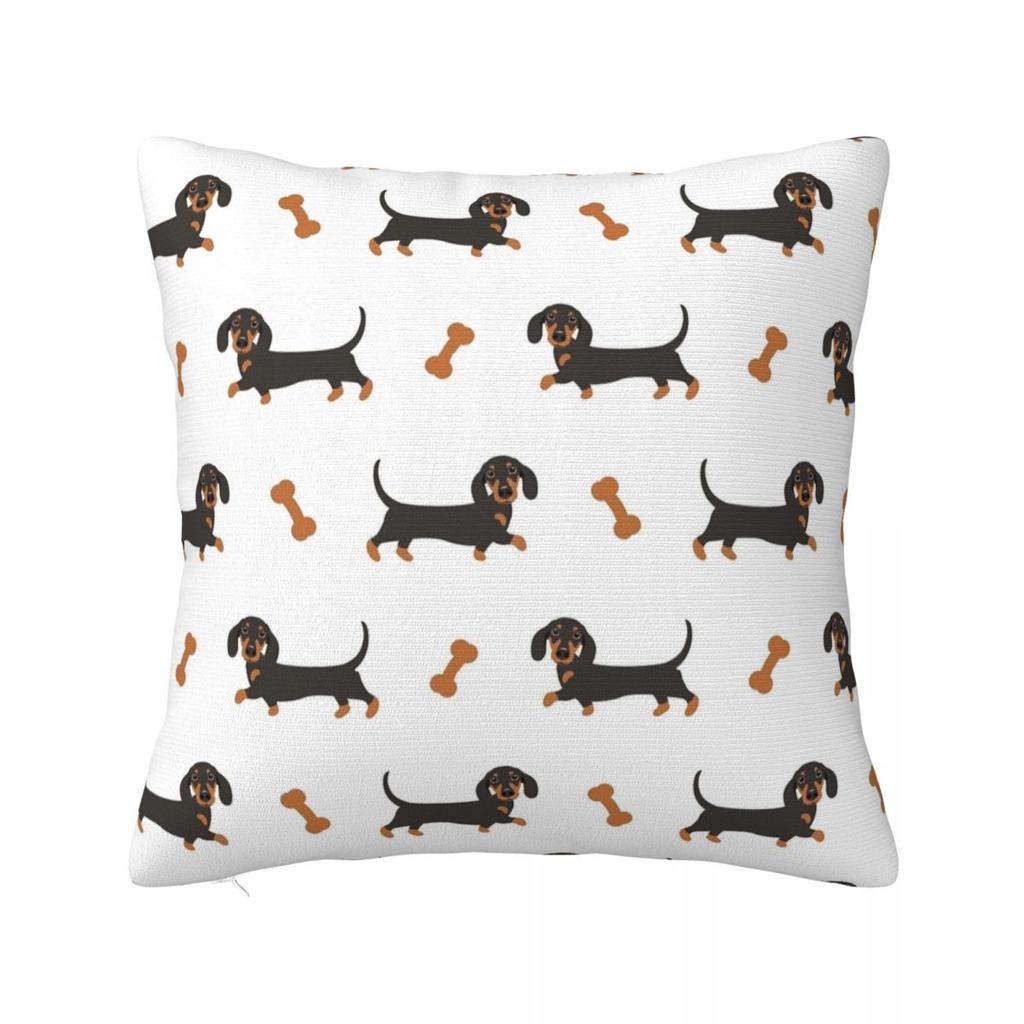 Dachshund Dog Love Square Pillow Covers Home Wiener Sausage Doxie Cushion Cover Cute Home Decoration Pillowcase 4545