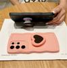 Stylish Love Heart Mirror Stand Case for Samsung S26 S2 Edge S24 S23 Ultra S22 Plus FE A0 S A6 A36 A A3 A16 Silicone Cover