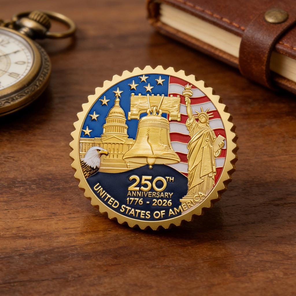 1776 To 2026 American Freedom Coin Features Bell Designs Independence Memorial Coin