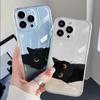 Funny Black Cat Couple Case For Redmi A5 A3 A2 A1 15C 14C 13C 13 12 12C 10C 9C 9A 10 9 Soft Cute Silicone Transparent Cover