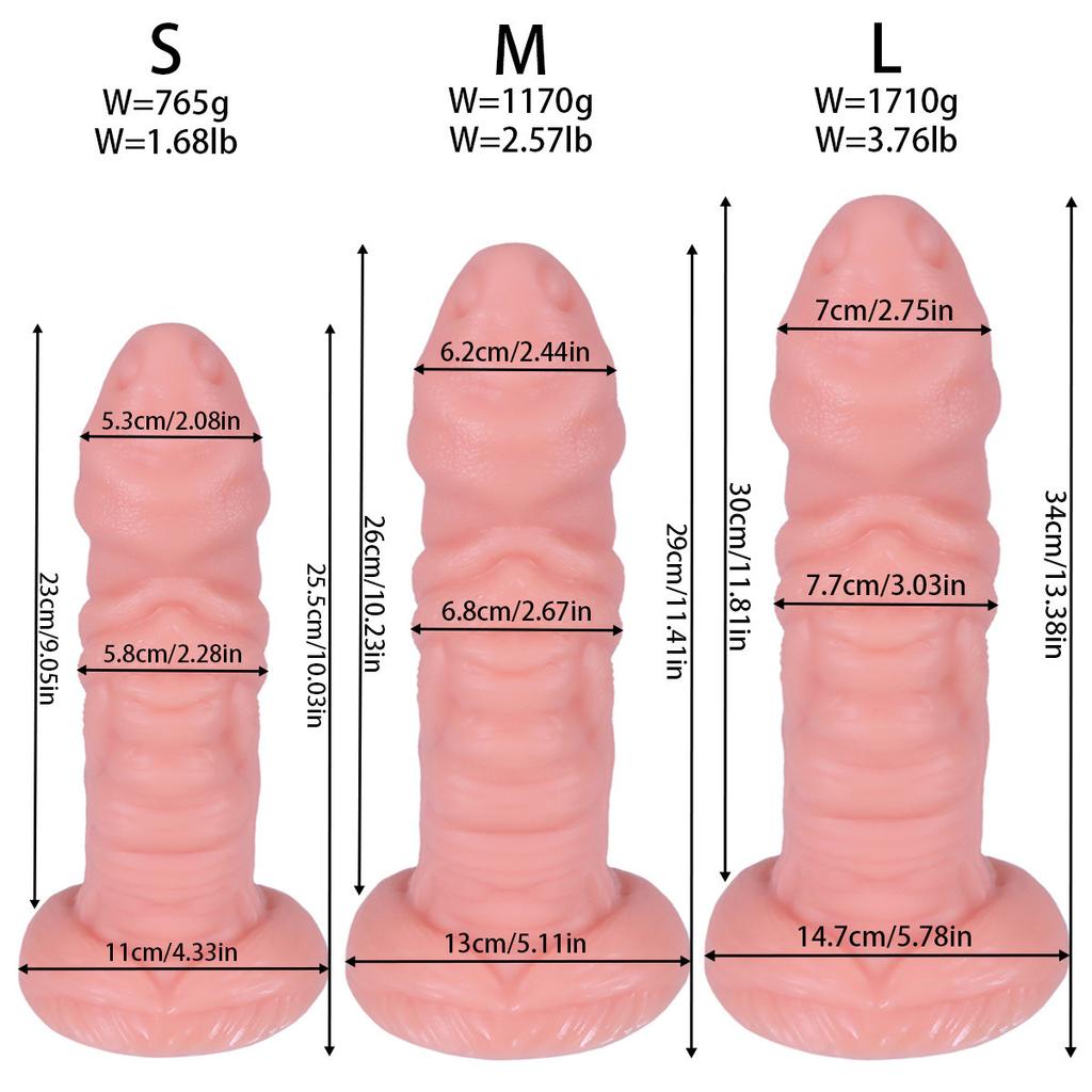 Anal Plug Set - Extra Long & Thick Butt Plug for Advanced Users, Stimulator with Realistic Texture, Adult Sex Toy