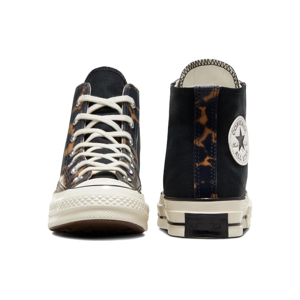 Converse Chuck 70 Tortoise Comfortable Casual High-Top Canvas Shoes Unisex Sneakers Black A06901C
