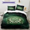Set Biancheria da Letto con Motivo Logo Celtic FC Copripiumino Federa Decorazione per la Casa Regalo (1 * copripiumino + 2 * federa, senza nucleo)