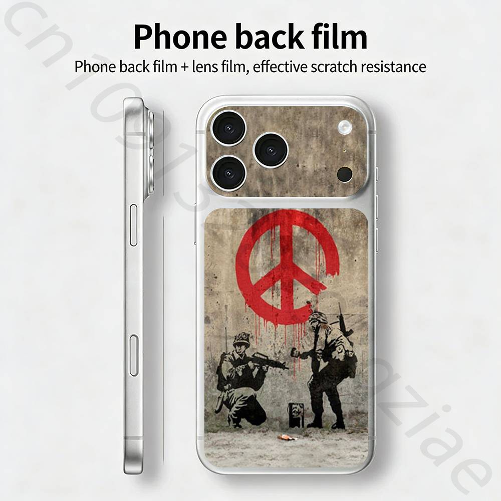 

Graffiti Artist Banksy TICKET Decal Skin Wrap for iPhone 17 Pro/Pro max Protective Film for Back, Frame, Camera iPhone17pro