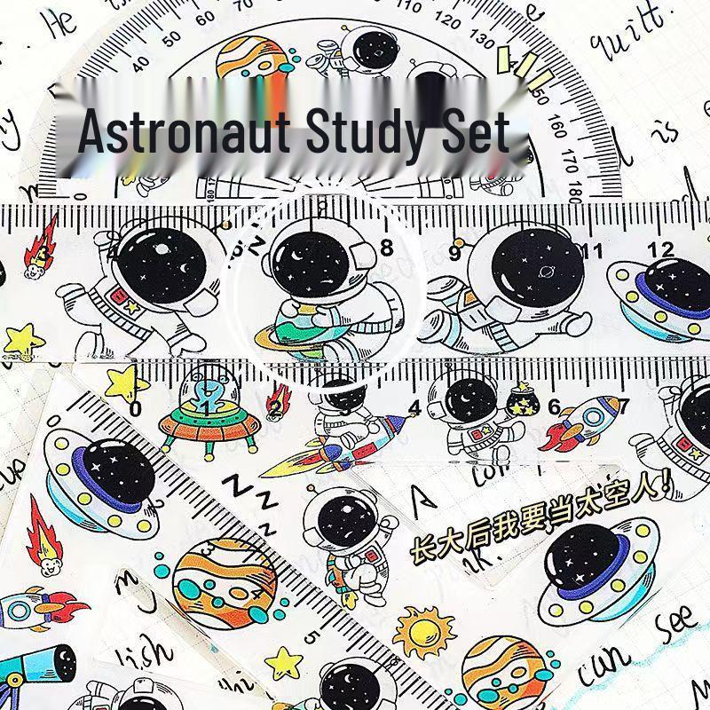 Princess Student Ruler Set: High-Value Triangle, Square, and Ruler Collection 15cm