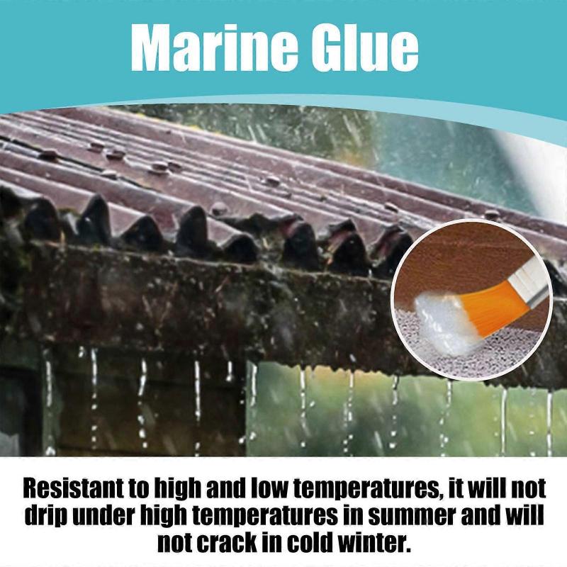 Marine Glue Transparent Waterproof Coating, 100ml Clear Sealant for Interior & Exterior Walls, Moisture & Mold Resistant