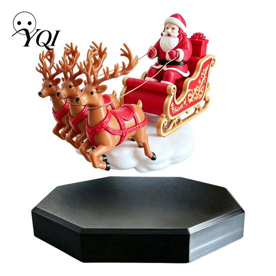 Floating Home Decor for Holidays Santa Sleigh, Magnetic Levitation Flying Sleigh Ornament, Christmas Decoration Desks Display Home, Office,