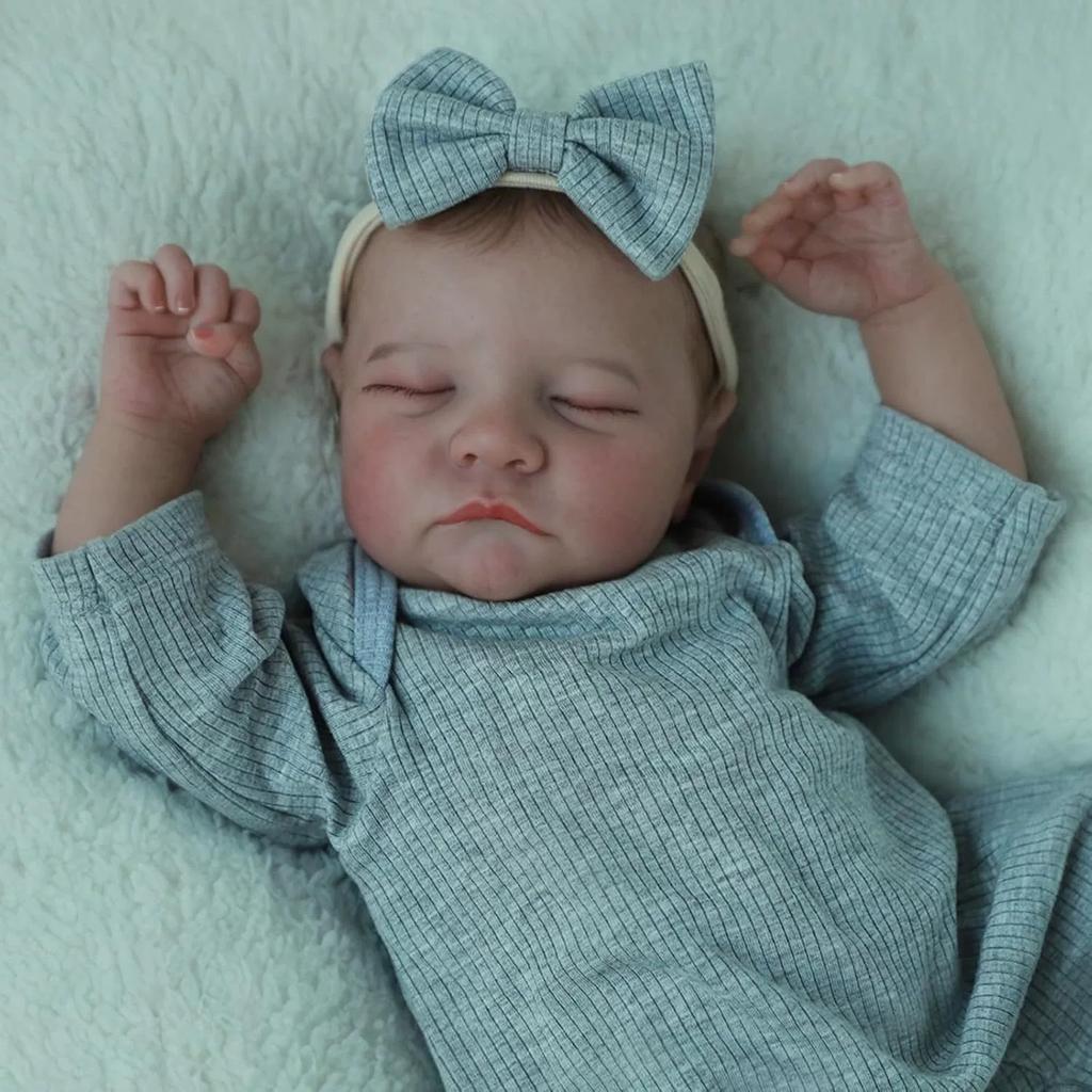 Wiedergeborene Bebe Puppe Spielzeug 19 Zoll Levi Wiedergeborenes Baby Realistischer Weicher Körper Lebendig LoL Bebe Neugeborenes Fertige Handgepflanzte Haare Puppe