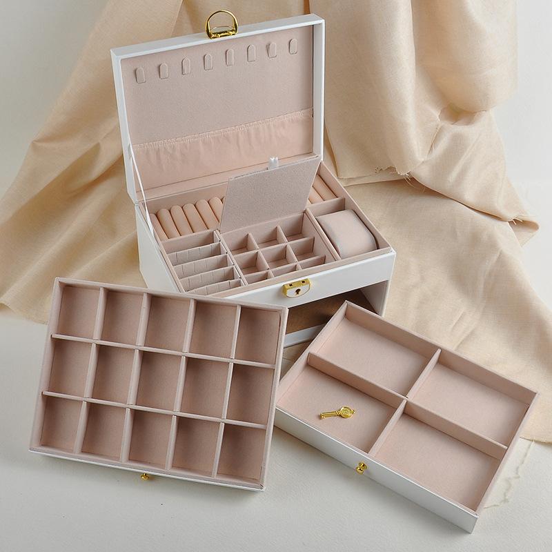 Portable Multi-Functional Home Decoration Storage Box Earring And Jewelry Preservation Box Special Storage Box Fit For Ladies' Item