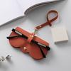 Soft Leather Sunglasses Bag Eyewear Case Container Storage Box Portable Hanging Glasses Bag Anti-Compression Sunglasses Holder