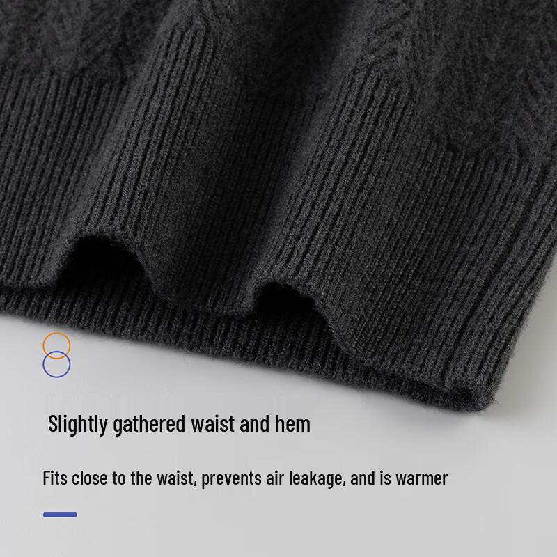 Shanshan Men's 100% Merino Wool Round Neck Pullover Sweater