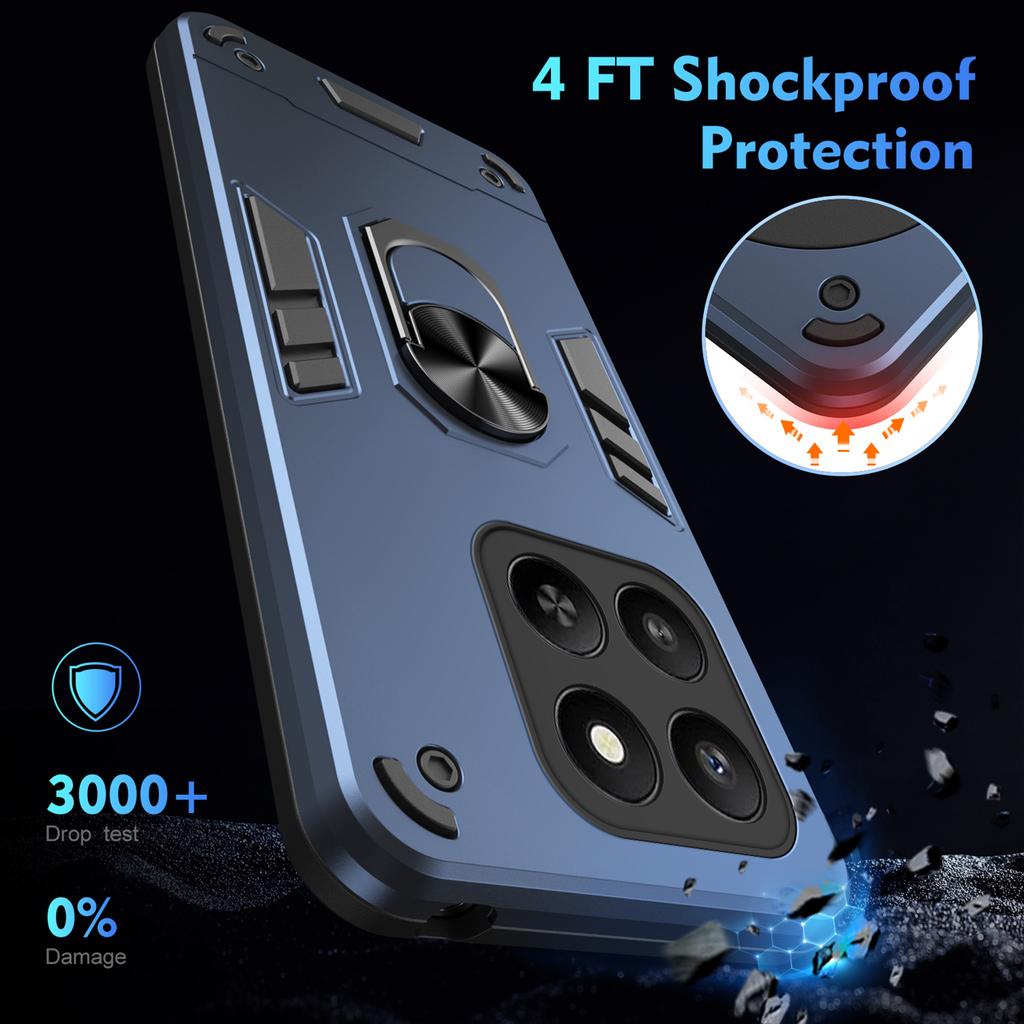 Military Armor Shockproof Case for Honor 400 Smart 5G X7d 4G Protective Cover Ring Stand Holder Fundas Coque
