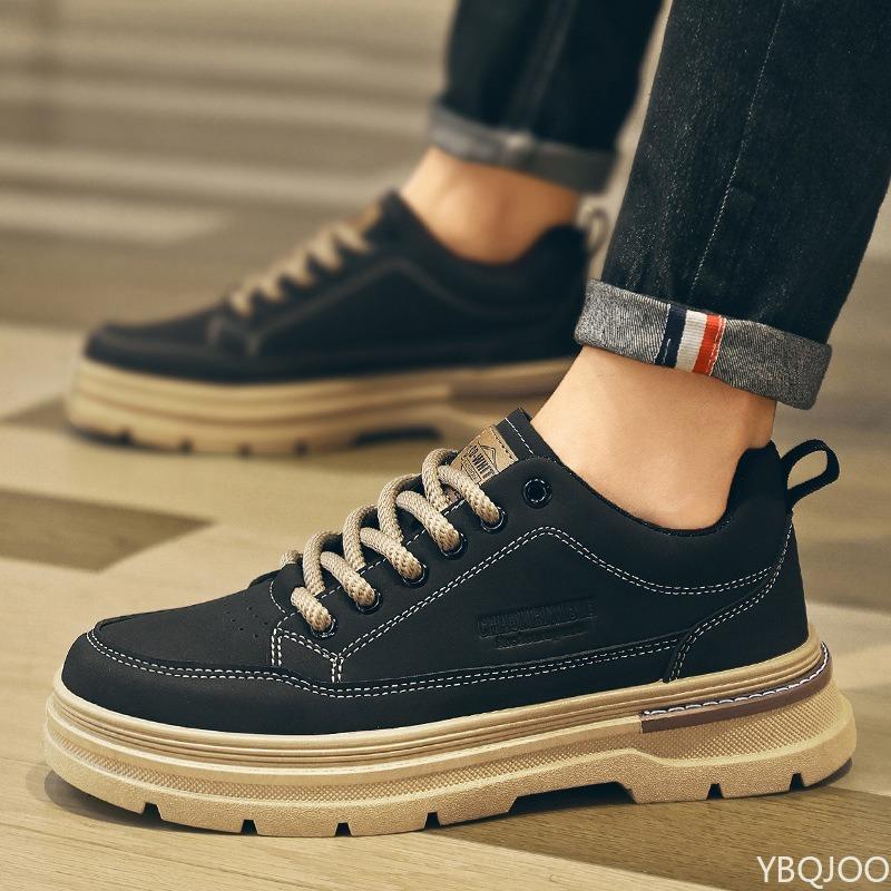 Autumn new men's fashionable versatile thick soled workwear shoes casual minimalist comfortable sports men's shoes