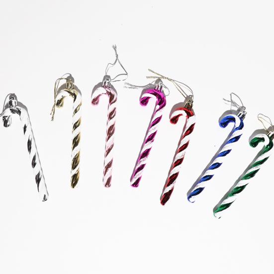 6 Pcs Candy Cane Christmas Ornament Plastic Twisted Candy Cane Christmas Tree Hanging Decoration for Xmas Tree Holiday Party Supplies
