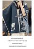 Women's Retro Wool Jacquard Hooded Cardigan Cape Shawl