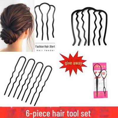 "Hair Tools Braiding Set: Ball Head Hairpin & Seven-Tooth Comb for Women"
