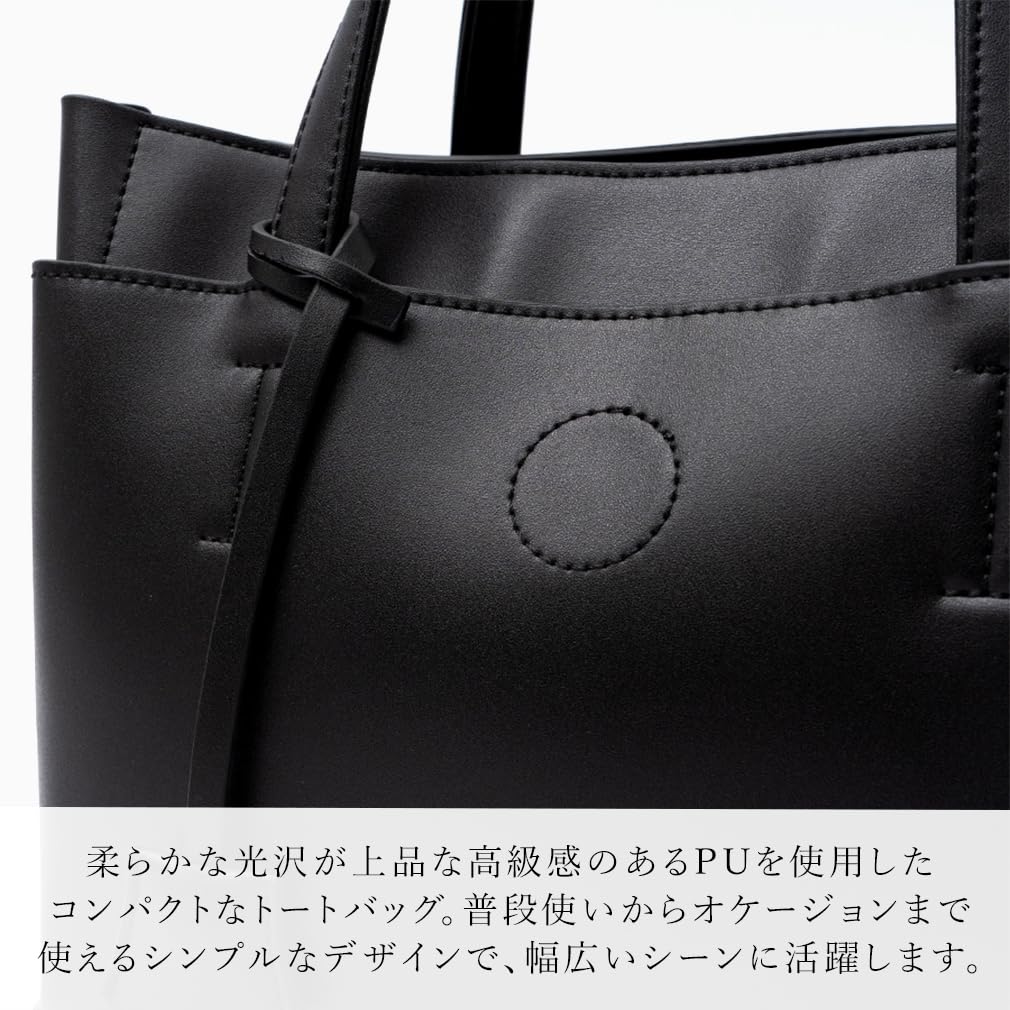 VITAFELICE Square Tote Women's 2-Way Bag, Sib-80011n (Gray Beige)