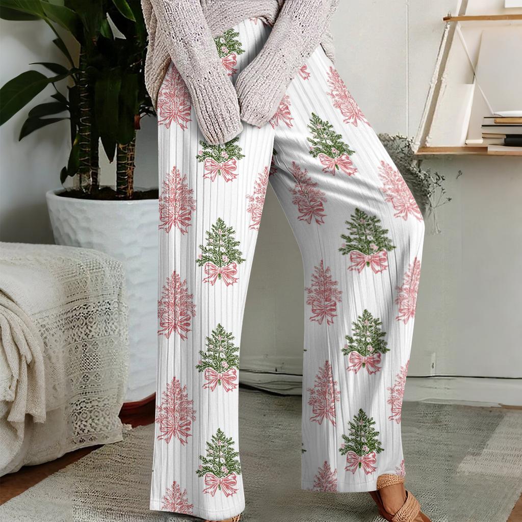 Pajama Pants, Sleepwear, Casual Drawstring Elastic Waist Pants, Comfortable Straight-leg Loose Pants