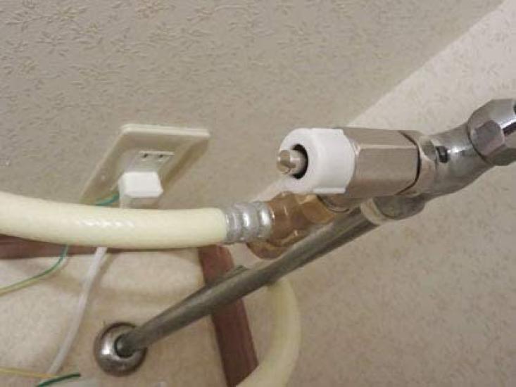 Panasonic Panasonic warm water flush toilet seat washlet beauty toilet water stop valve branch Branch faucet cap set connection fittings fitting.