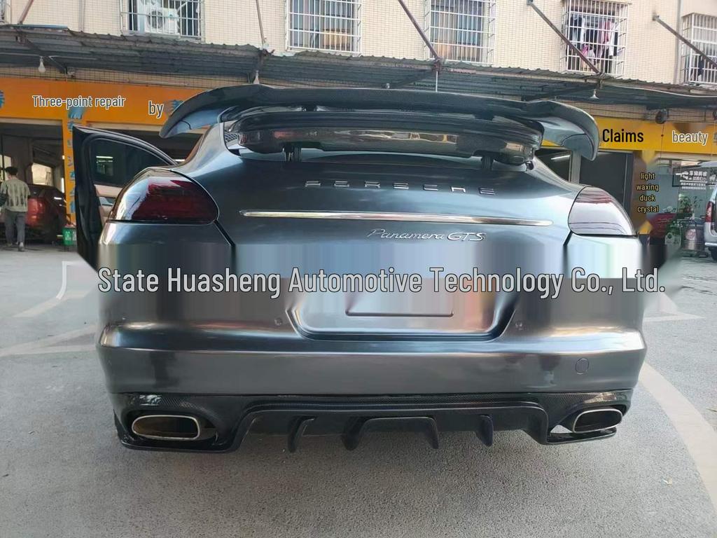 Carbon Fiber Front Lip & Rear Wing for Porsche Panamera 970 (Ages 13-16)