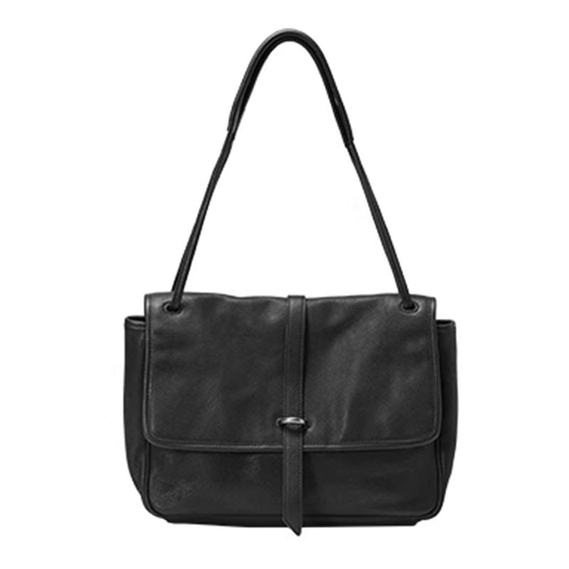 

Винтажная сумка из натуральной кожи, портативная сумка через плечо для женщин, весна 2025 г., новая универсальная сумка через плечо и подмышку Size S