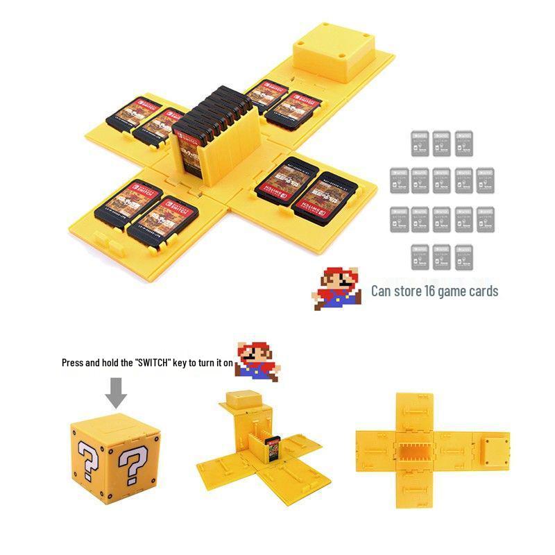 Switch OLED Console Game Card Storage Case - Large Capacity Folding Cartridge Holder