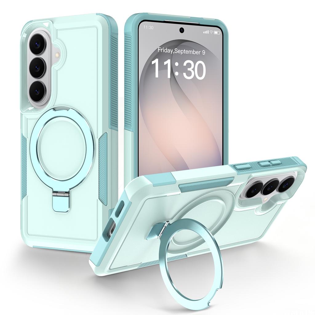 Samsung's New Model Is Suitable for S26 Rotating Bracket, Mobile Phone Case, Magnetic Suction S25 Ultra Anti-drop Three-in-one Protective Case.