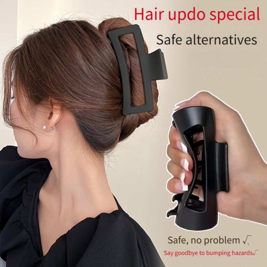2 Stück Weiche Mode-Haarspangen - Starker rutschfester Halt, Ergonomisch, Sichere und sanfte Haiklammern, Premium rutschfeste Haarkrallen