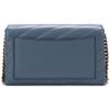 Tory Burch TB Kira Quilted Twill Double Layer Chain Leather Crossbody Wallet Shoulder Bag Women Bags Rain-Blue 64068-494