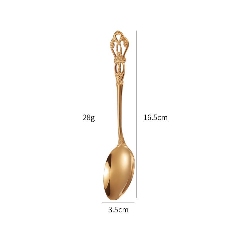 Elegant Stainless Steel Cutlery Set: Royal Court Embossed Steak Knife, Fork & Dessert Spoon for Western Cuisine