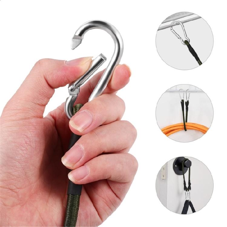 5Pcs Bungee Cords with Carabiner Clip Bungee Rope Elastics Rope Cord Multipurpose Bungee Strap for Car Bicycles Securing