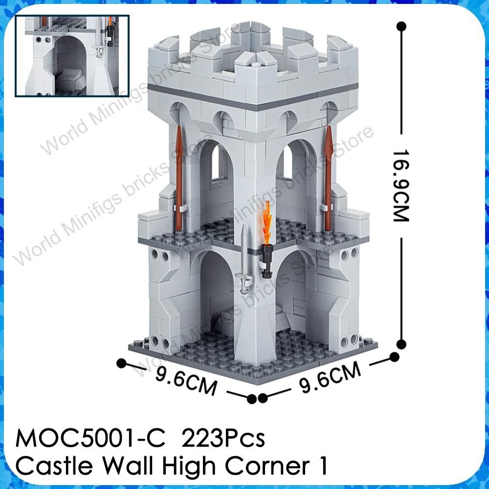 MOOXI MOC Medieval Military Castle Bricks Gate Wall Catapult Ship Building Blocks Set Assembly Toys For Children Adults DIY Gift